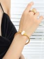 thumb Trend Titanium Steel Imitation Pearl Ring Bracelet and Necklace Set 1