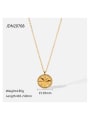 thumb Stainless steel Round Trend Necklace 4