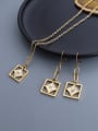 thumb Titanium 316L Stainless Steel Shell Minimalist Geometric Earring and Necklace Set with e-coated waterproof 2
