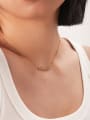 thumb Stainless steel Cubic Zirconia Geometric Dainty Necklace 1