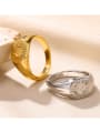 thumb Stainless steel Geometric Signet Ring 2