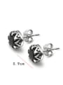 thumb Titanium 316L Stainless Steel Cubic Zirconia Geometric Vintage Stud Earring with e-coated waterproof 2