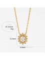 thumb Stainless steel Cubic Zirconia Flower Dainty Necklace 2
