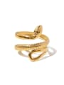 thumb Stainless steel Snake Vintage Band Ring 0