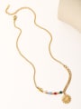 thumb Stainless steel Natural Stone Geometric Trend Necklace 2