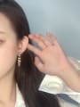 thumb Brass Geometric Trend Hoop Earring 1