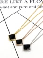 thumb Titanium Enamel Square Trend Necklace 2