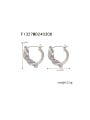 thumb Titanium Steel Cubic Zirconia Geometric Hip Hop Huggie Earring 3