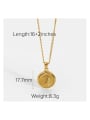 thumb Stainless steel Round Trend Necklace 4