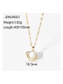 thumb Stainless steel Cats Eye Star Planet earth Trend Necklace 4