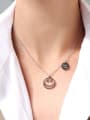 thumb Titanium 316L Stainless Steel Smiley Minimalist Necklace with e-coated waterproof 3