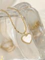 thumb Stainless steel Shell Heart Vintage Necklace 3