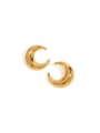 thumb Stainless steel Moon Minimalist Stud Earring 0
