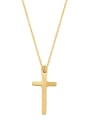 thumb Cross Exquisite Fine Chain Necklace Gold Stainless Steel Sweater Chain 1
