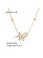 thumb Stainless steel Shell Butterfly Dainty Necklace 2