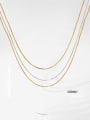 thumb Stainless steel Snake Bone Chain Minimalist Necklace 2