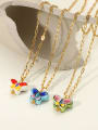 thumb Stainless steel Ceramic Butterfly Bohemia Necklace 2