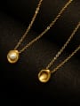 thumb Titanium 316L Stainless Steel Imitation Pearl Geometric Vintage Necklace with e-coated waterproof 0