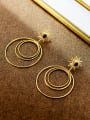 thumb French style natural stone simple multi circle exaggerated Earrings 1