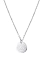 thumb Simple and exquisite round stainless steel pendant necklace 1