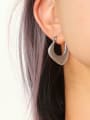 thumb Stainless steel Smooth Geometric Minimalist Huggie Earring 1