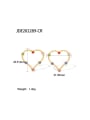 thumb Stainless steel Cubic Zirconia Heart Dainty Stud Earring 1