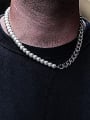thumb Stainless steel Imitation Pearl Geometric Vintage Necklace 1