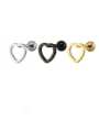 thumb Titanium Steel Hollow  Heart Minimalist Single Earring(Single-Only One) 3