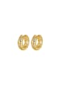 thumb Brass Cubic Zirconia Round Dainty Stud Earring 0