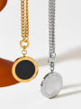 thumb Stainless steel Shell Round Trend Necklace 2