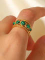thumb Stainless steel Malchite Round Vintage Band Ring 1