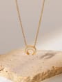 thumb Stainless steel Shell Moon Minimalist Necklace 0