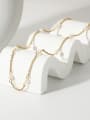 thumb Stainless steel Imitation Pearl Geometric Minimalist Chain Necklace 0