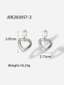 thumb Stainless steel Cubic Zirconia Heart Vintage Drop Earring 3