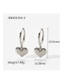 thumb Stainless steel Heart Trend Huggie Earring 3