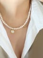 thumb Titanium Steel Freshwater Pearl Star Dainty Necklace 1