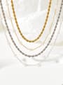 thumb Stainless steel Freshwater Pearl Geometric Dainty Multi Strand Necklace 1