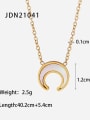thumb Stainless steel Shell Moon Minimalist Necklace 1