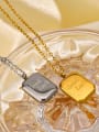 thumb Stainless steel Rectangle Vintage Necklace 1