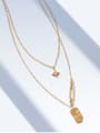 thumb Titanium 316L Stainless Steel Irregular Vintage Multi Strand Necklace with e-coated waterproof 3