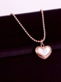 thumb Titanium Steel Shell Heart Minimalist Necklace 4