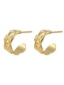 thumb Brass Geometric Vintage Stud Earring 0