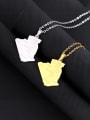 thumb Stainless steel Medallion Hip Hop Algerian Cities and Map Pendant Necklace 0