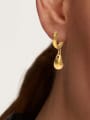thumb Stainless steel Water Drop Minimalist Huggie Earring 1