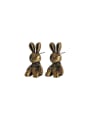 thumb Brass Rabbit Vintage Stud Earring 0
