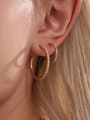thumb Stainless steel Cubic Zirconia Geometric Minimalist Stud Earring 1