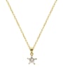 thumb Titanium 316L Stainless Steel Cubic Zirconia Star Minimalist Necklace with e-coated waterproof 0