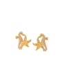 thumb Titanium Steel Cubic Zirconia Animal Trend Stud Earring 0