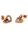 thumb Titanium Rhinestone Heart Minimalist Stud Earring 3