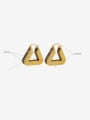 thumb Brass Triangle Trend Stud Earring 2